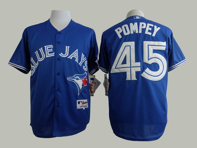 Men Toronto Blue Jays #45 Pompey Blue MLB Jerseys->toronto blue jays->MLB Jersey